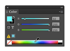 InDesign color panel tips out of gamut