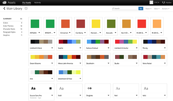 Creative Cloud Assets Library