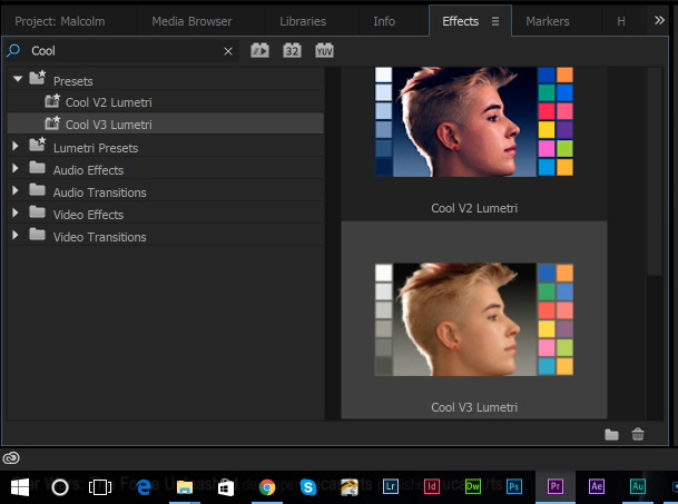 loading lumitri preset adobe premiere