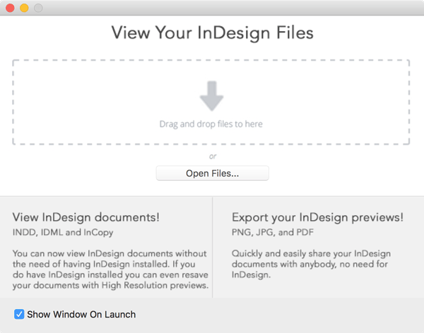 Figure 1: The welcome window in ID Util features an easy drag-and-drop interface.