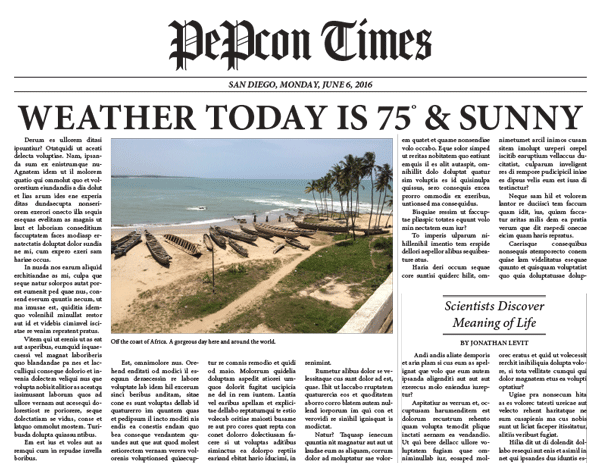 Figure 2: Newspaper headlines exemplify hierarchically structured information.