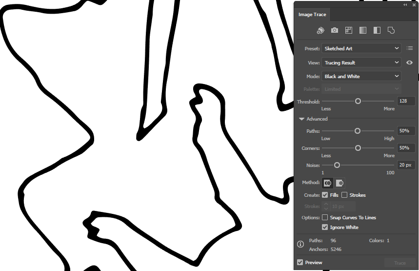 The Sketched Art preset does too thorough a job