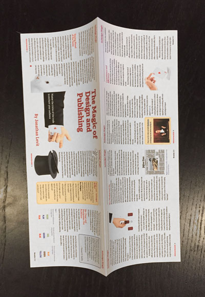 InDesign mini-book first fold