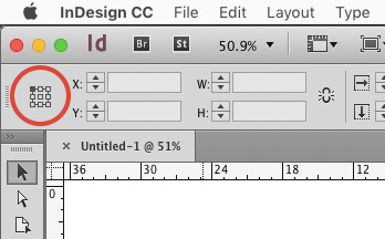 InDesign proxy reference point