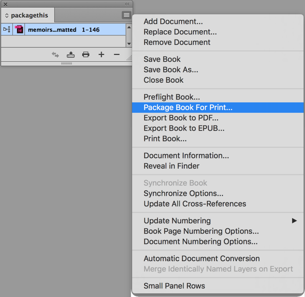 Packaging Graphics on the Pasteboard with the Book Panel CreativePro