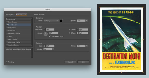 poster effects inner shadow