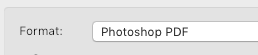 save as Photoshop PDF