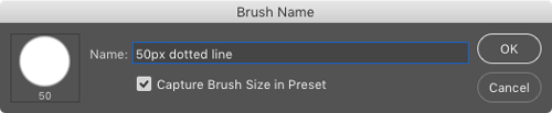 Photoshop dotted line brush preset