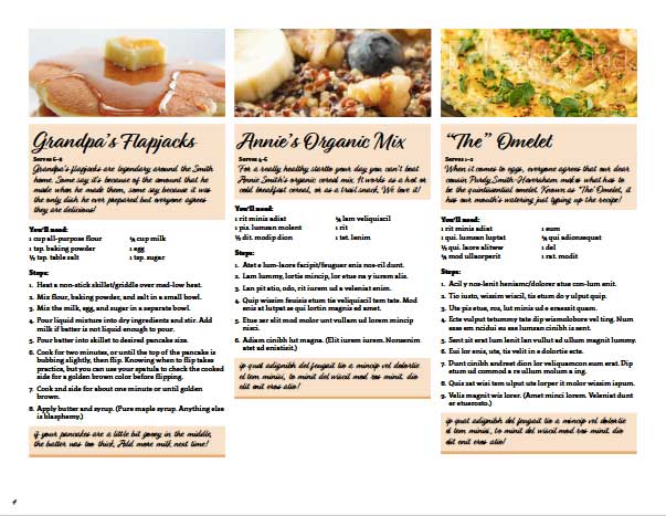 Indesign Template Of The Month Cookbook Creativepro Network
