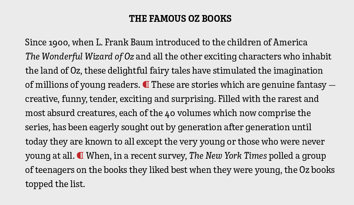 Paragraphs run together, separated by red paragraph symbols