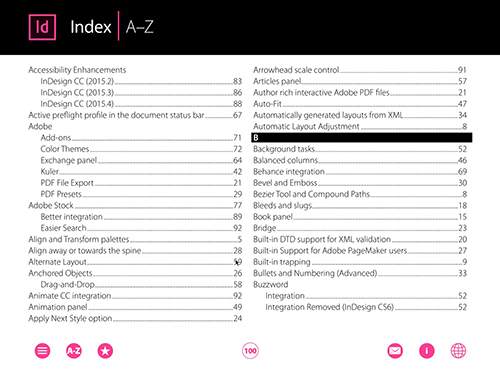 Index to new features