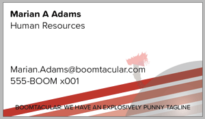 InDesign Data Merge business card