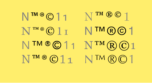 Finessing the Details of Type Registered Trademark Copyright