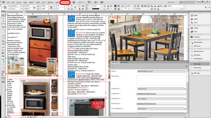 Mediabank integration with InDesign