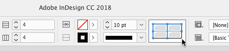 targeting two table strokes in InDesign table stroke proxy in Control panel