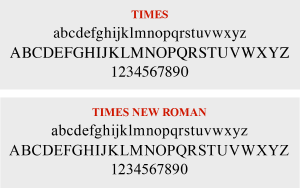 Roman Tim's Times Roman vs. Times New Roman
