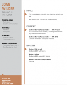 InDesign resume template