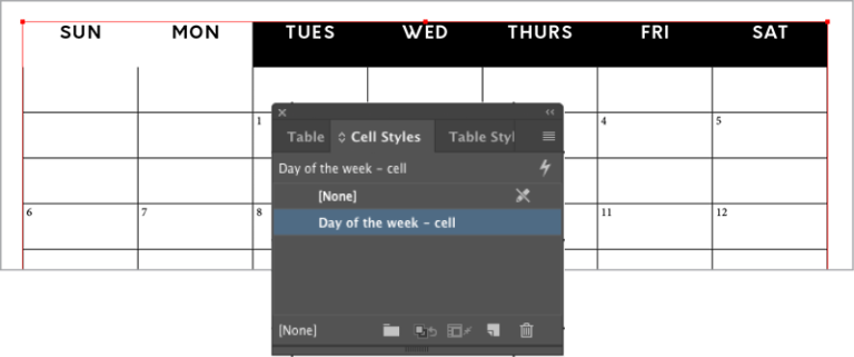InStep: Using Table Styles and Cell Styles