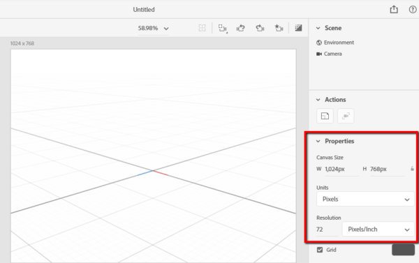 Dimension's default properties