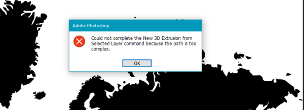 Photoshop's failure message