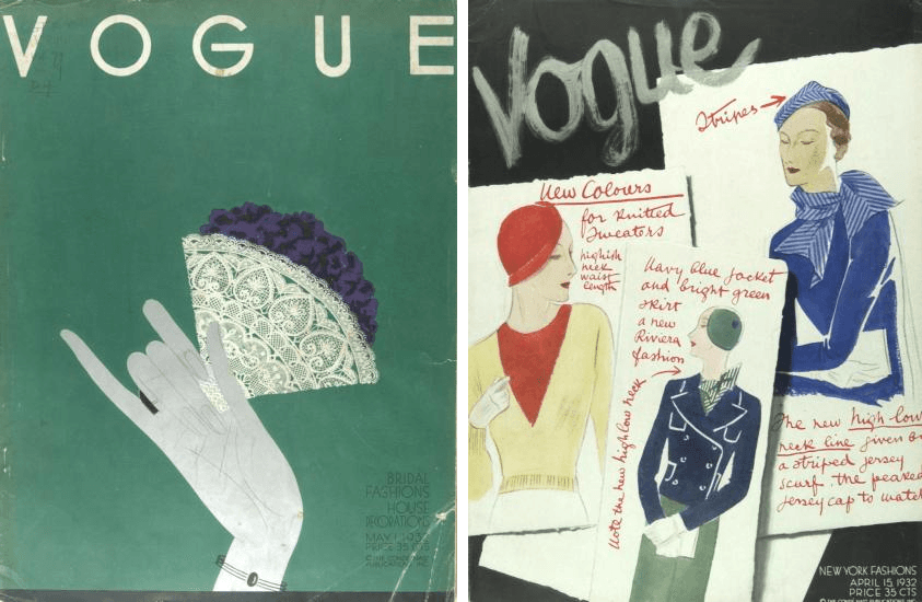 Vogue magazine covers designed like collages