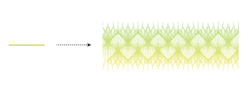 step to create pineapple pattern