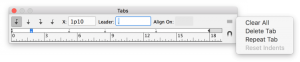 Insing Tab InDesign 101: Tabs