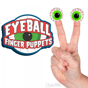 creative holiday gift image of eyeball puppets