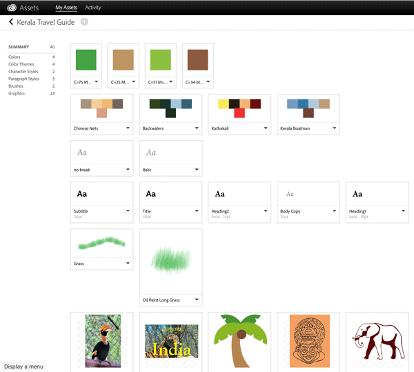 Figure 12: You can also access your CC library assets in a web browser.