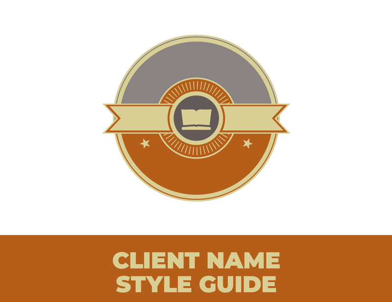 InDesign client name style guide template