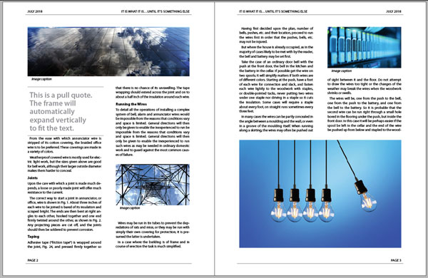 InDesign newsletter template full spread