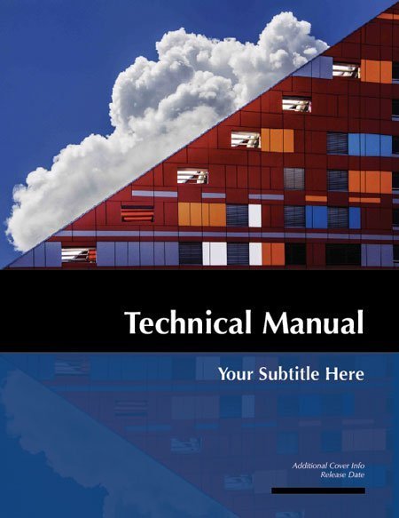 InDesign technical manual template cover design