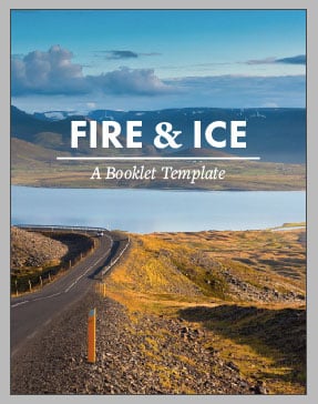 InDesign booklet template cover