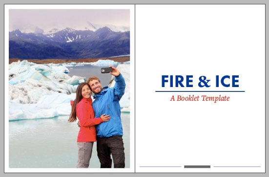 InDesign booklet template title spread