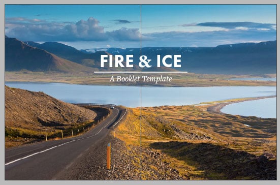 InDesign booklet template cover spread 