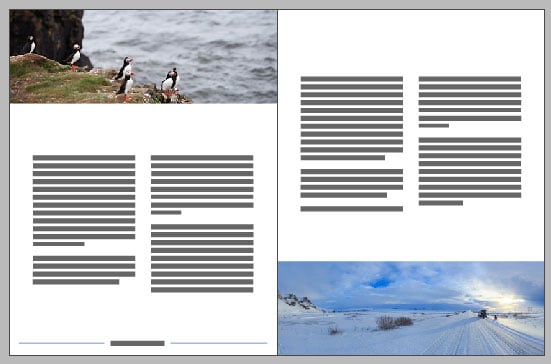 InDesign booklet template spread