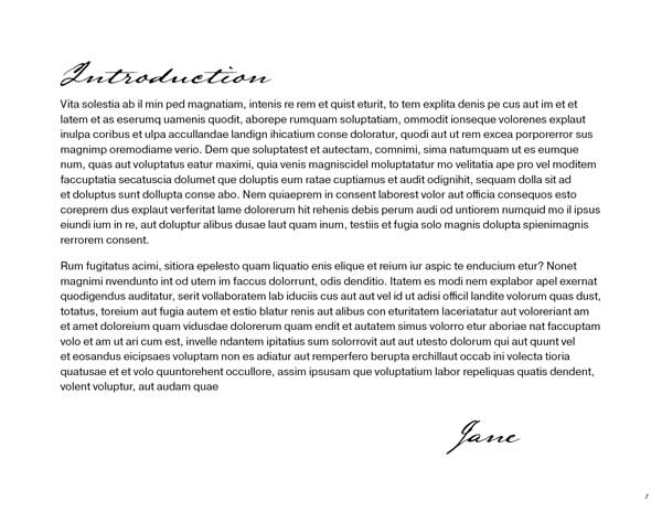 InDesign cookbook template introduction page