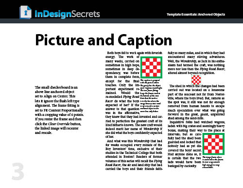 InDesign picture and caption template