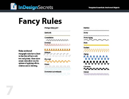 InDesign fancy rules template