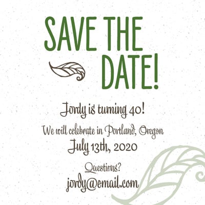 inDesign save the date invitation template