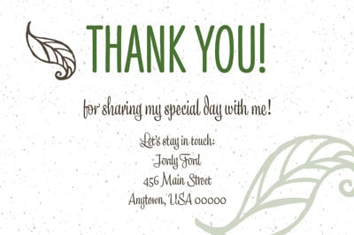 InDesign thank you card template