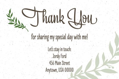 InDesign thank you card template alternate fonts