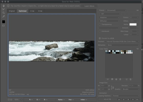 Making Lightweight Animated GIFs in Photoshop