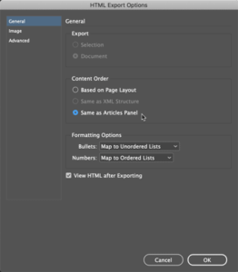 Exporting Graphics From InDesign