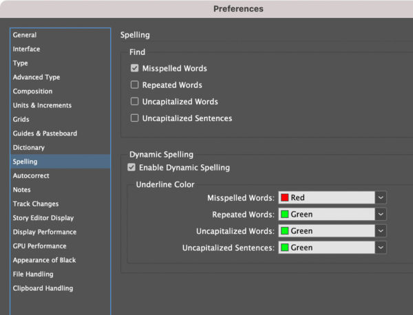 Indesign Spellcheck Preferences You Must Change in InDesign