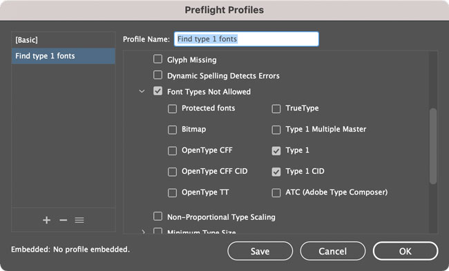 How to Tell Which Files Use Type 1 PostScript Fonts