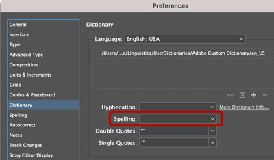 spell check in indesign