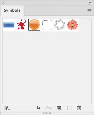 Symbols panel in Adobe Illustrator