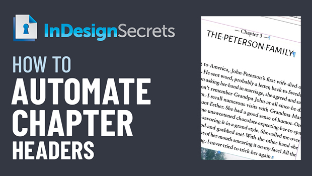 How to Automate Chapter Headers in InDesign