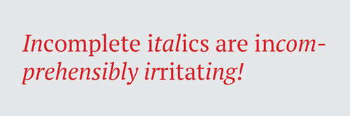 partially italic words in InDesign